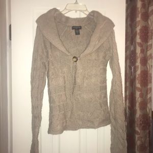 Tan Sweater with a button